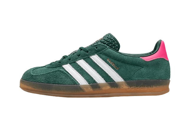 Adidas Gazelle Indoor Collegiate Green Lucid Pink (Women's) - Mentastore