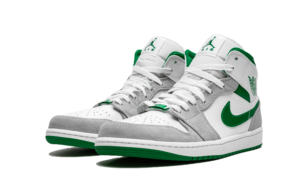 Air Jordan 1 Mid Grey Green - Mentastore