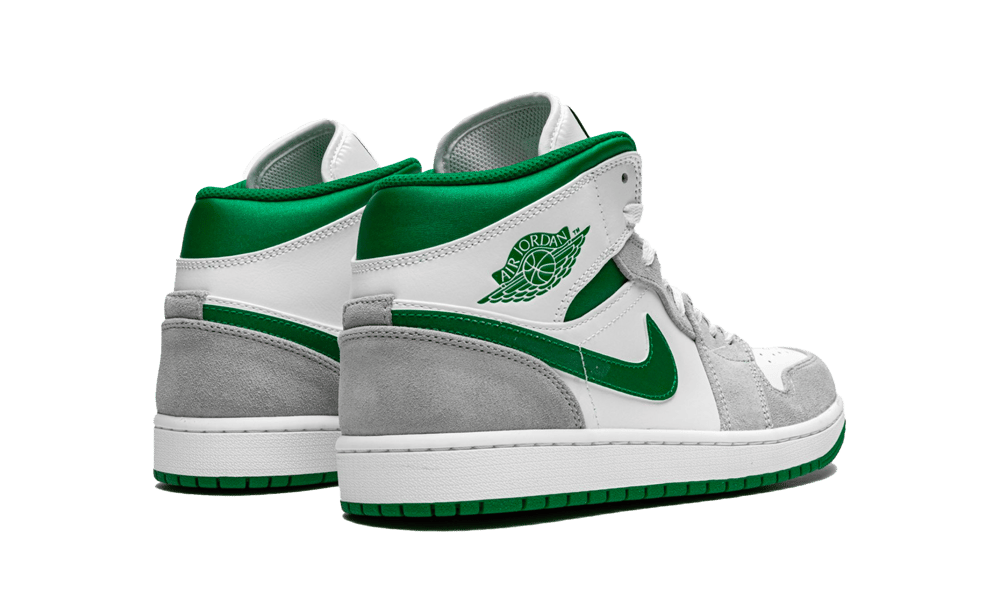 Air Jordan 1 Mid Grey Green - Mentastore