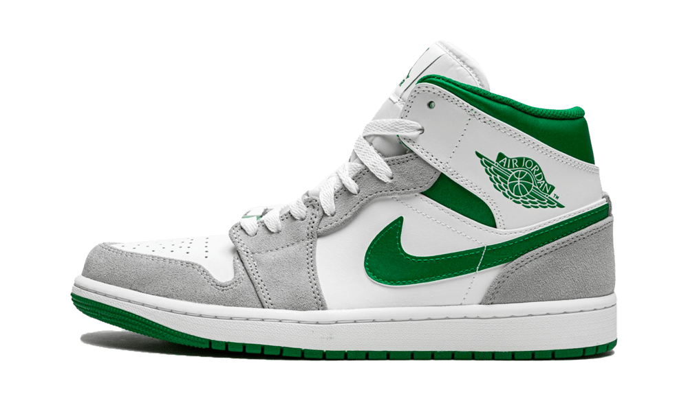 Air Jordan 1 Mid Grey Green - Mentastore