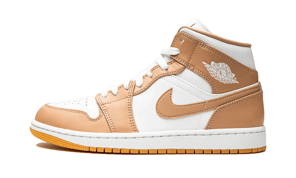 Air Jordan 1 Mid Hemp Tan White - Mentastore