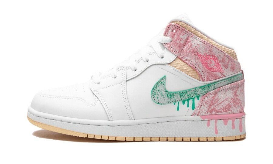 Air Jordan 1 Mid Paint Drip (GS) - Mentastore