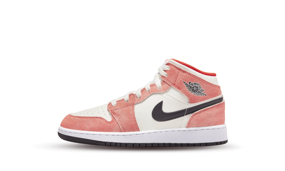 Air Jordan 1 Mid SE Orange Suede (GS) - Mentastore