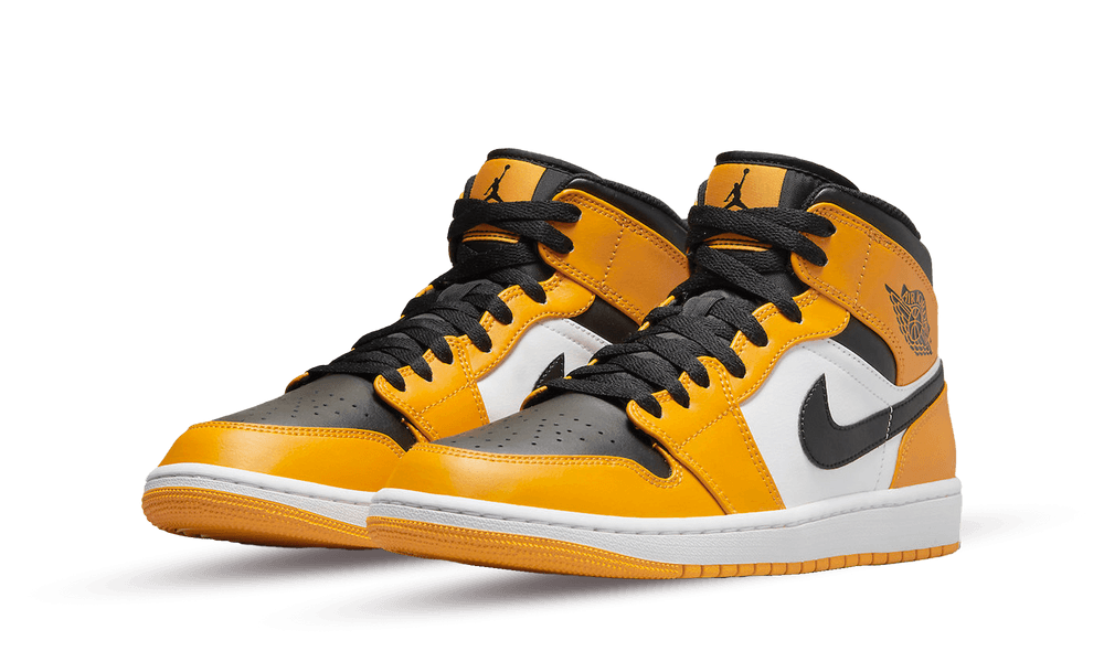 Air jordan 1 mid yellow black deals