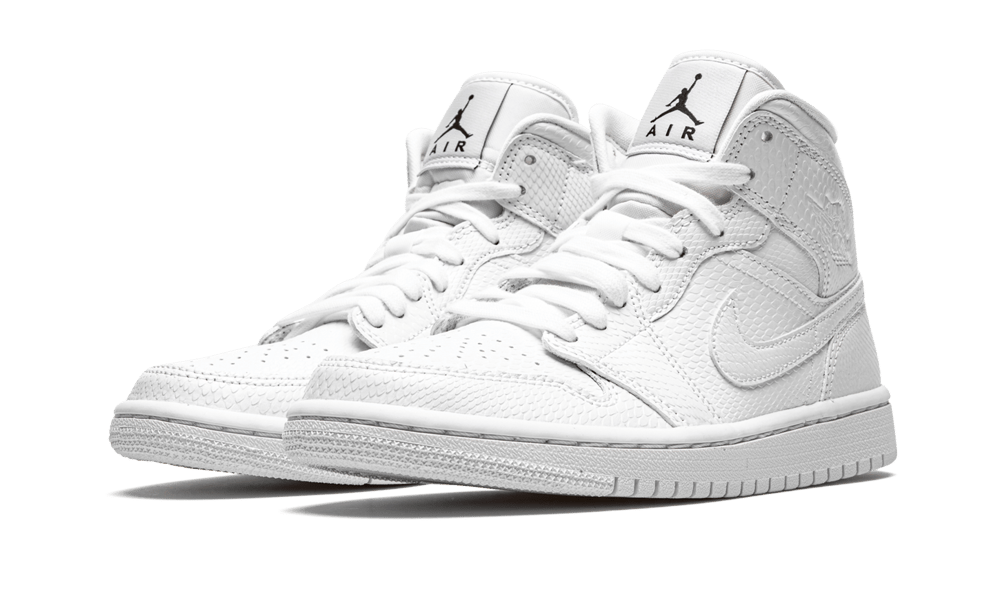 Air Jordan 1 Mid White Snakeskin (W) - Mentastore