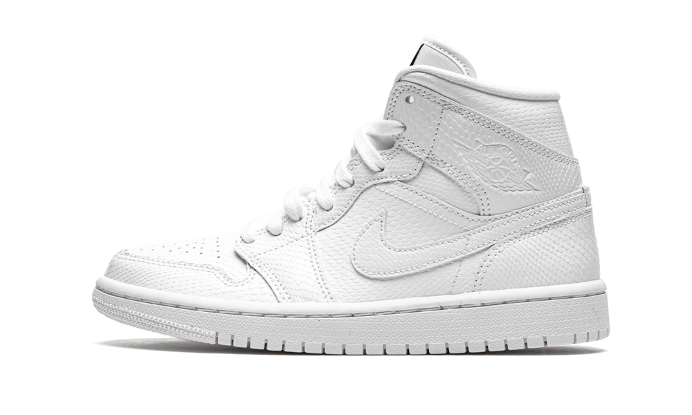 Air Jordan 1 Mid White Snakeskin (W) - Mentastore