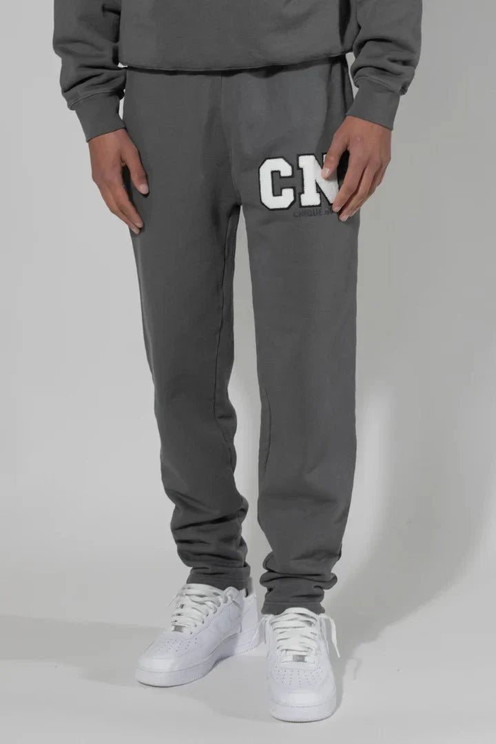 CHIQUE NOIR - CN. PATCH SWEATPANTS - ANTHRACITE - Mentastore