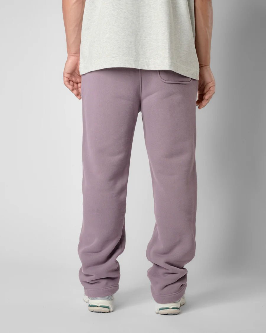 CHIQUE NOIR - WIDE LEG SWEATPANTS - PLUM - Mentastore