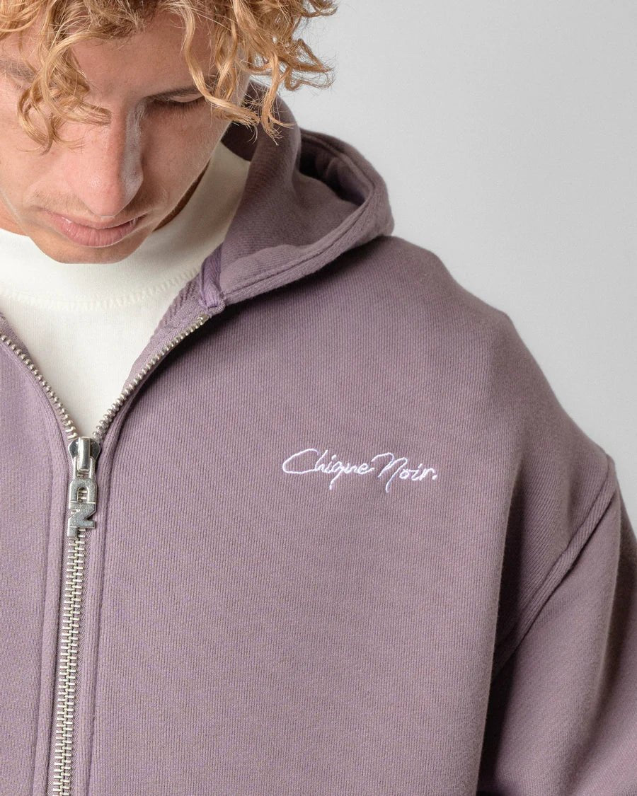 CHIQUE NOIR - ZIP HOODIE - PLUM - Mentastore