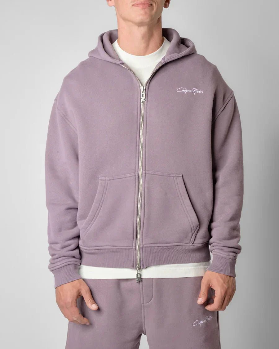 CHIQUE NOIR - ZIP HOODIE - PLUM - Mentastore