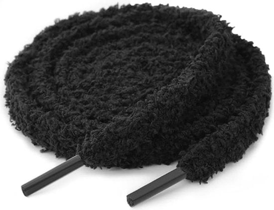 Fluffy laces Black 120 cm - Mentastore