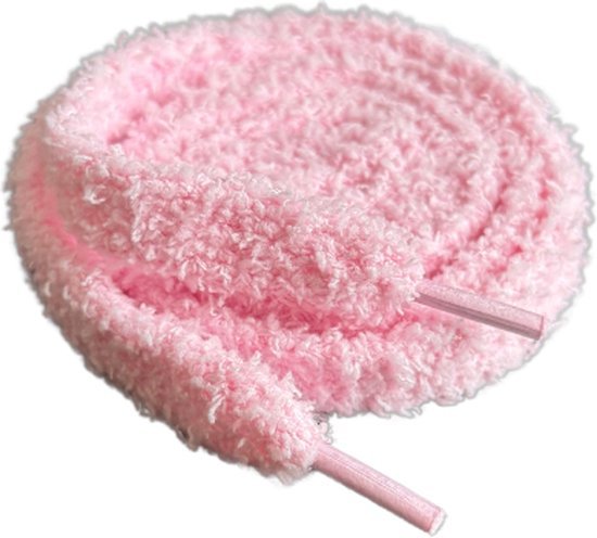 Fluffy laces Pink 120 cm - Mentastore