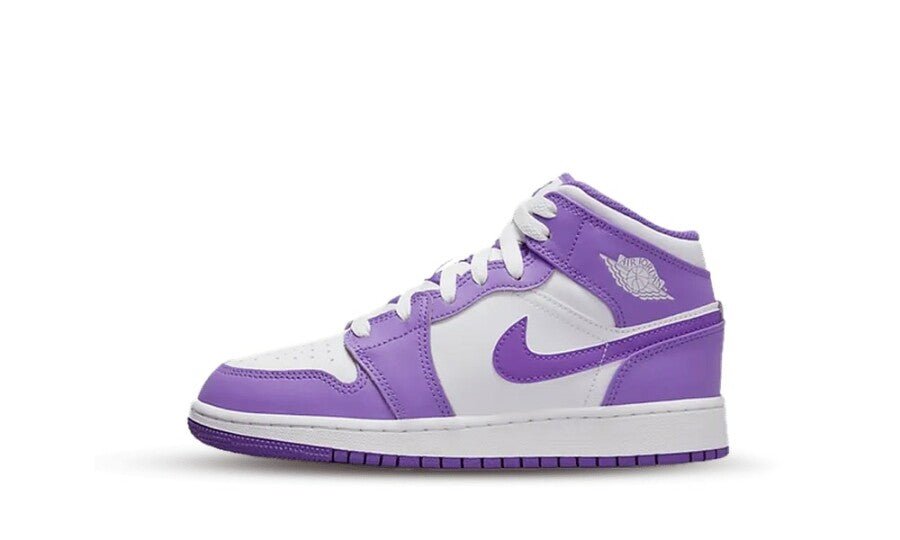 jordan 1 mid purple venom white GS - Mentastore