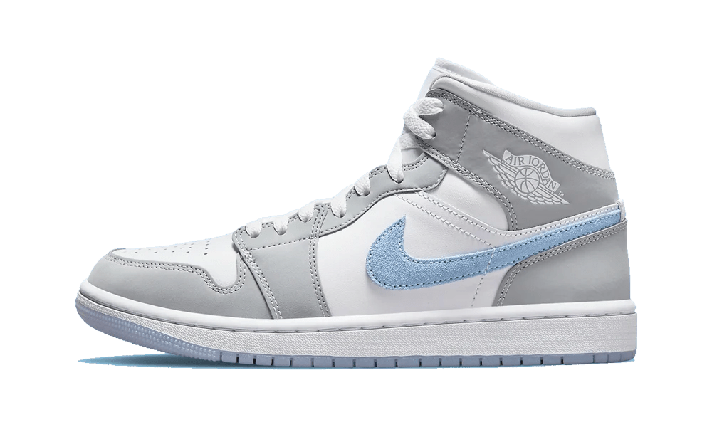 Jordan 1 Mid Wolf Grey Aluminum (Women's) - Mentastore