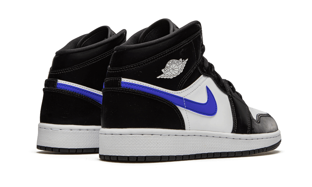 Jordan 1 Mid Black Racer Blue GS - Mentastore